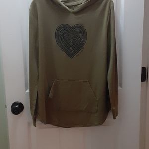 NWT!Life Is Good supreme Hooded Tribal Heart Shirt